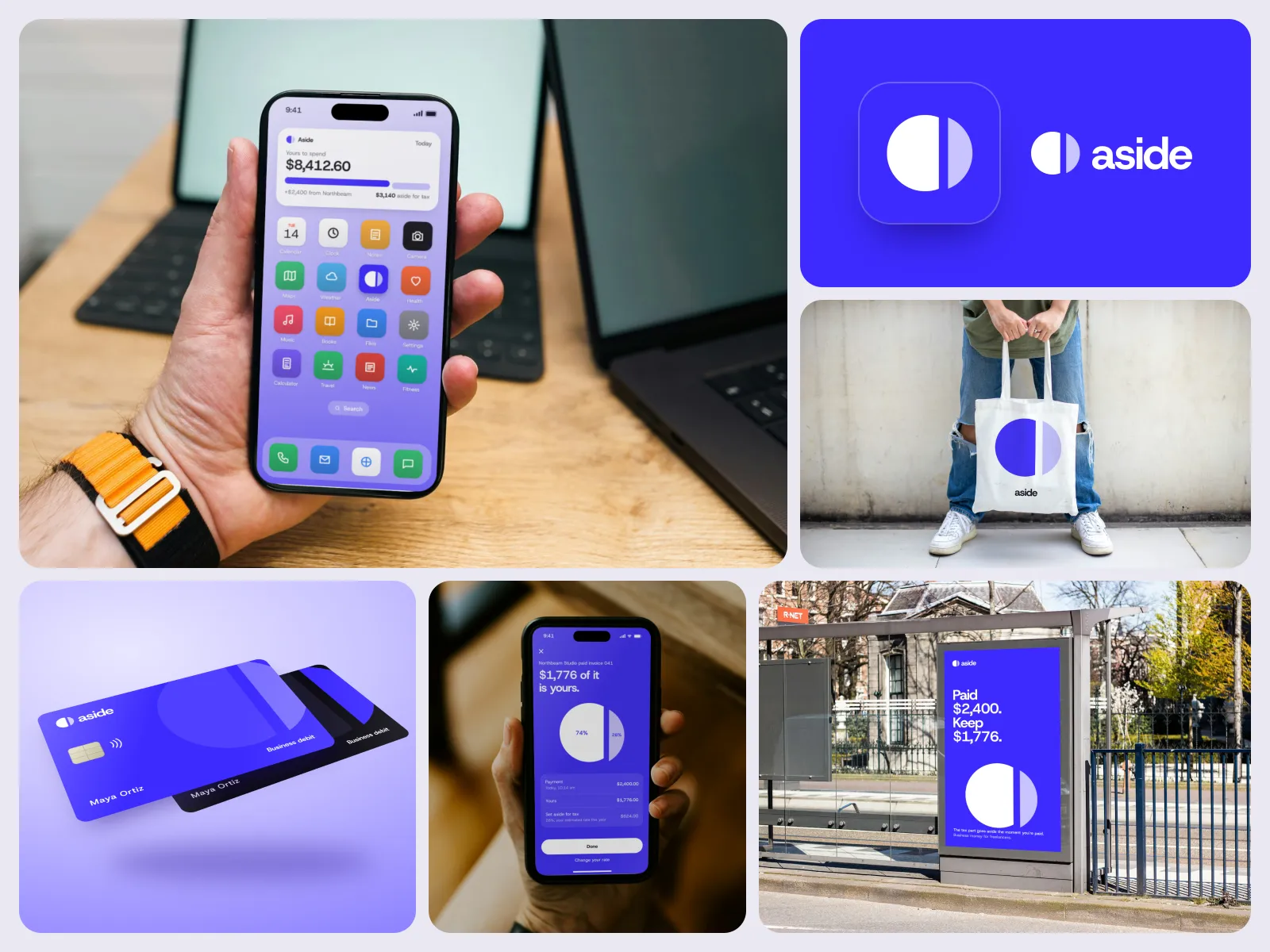 Final Aside brand and app in use